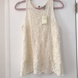 Lucky Brand crochet tank top.